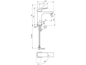 Mitigeur de lavabo Ceralife C monocommande chrome